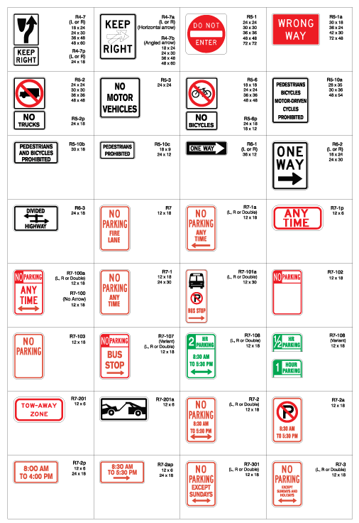 Standard Traffic Signs