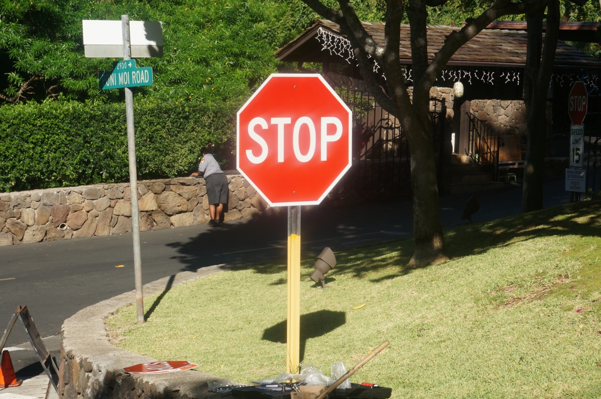 stop sign on street
